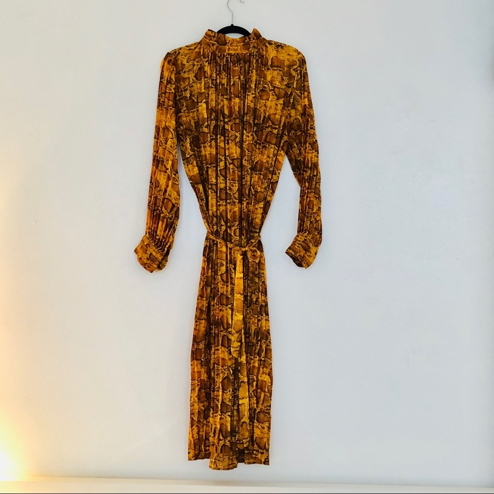 True Vintage accordion pleated snake skins dress
